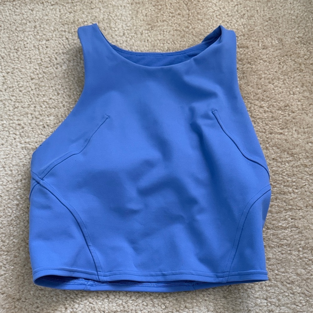 Lululemon Blue Cropped Bra Tank